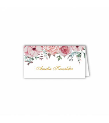 WINIETKA Personalizowana - kwiaty różowe  - 1 sztuka