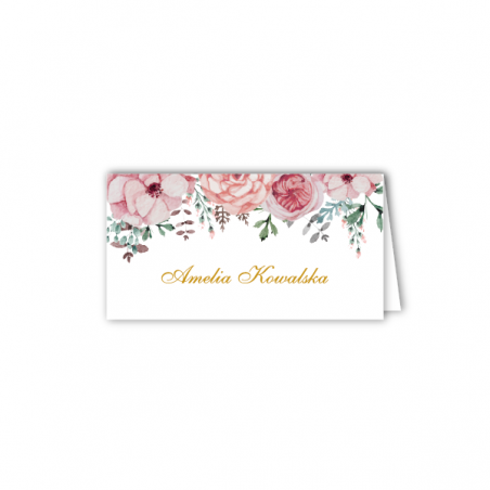 WINIETKA Personalizowana - kwiaty różowe  - 1 sztuka