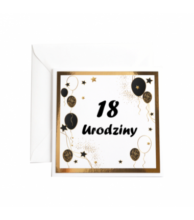 Kartka okolicznościowa na 18 URODZINY - Balony