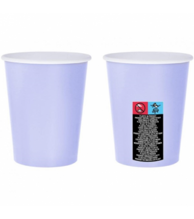 Kubeczki papierowe lawendowe 270ml 14 sztuk