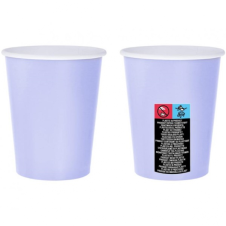 Kubeczki papierowe lawendowe 270ml 14 sztuk