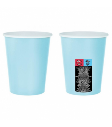 Kubeczki papierowe jasnoniebieskie 270ml 14 sztuk