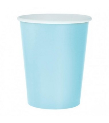 Kubeczki papierowe jasnoniebieskie 270ml 14 sztuk