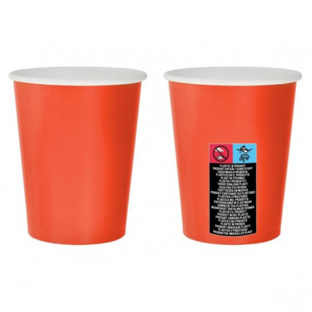 Kubeczki papierowe czerwone 270ml 14 sztuk
