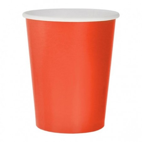 Kubeczki papierowe czerwone 270ml 14 sztuk