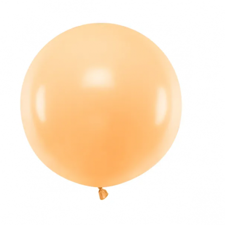 Balon gigant STRONG OLBRZYM okrągły 60 cm - Pastel Light Peach - brzoskwiniowy