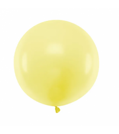 Balon gigant STRONG OLBRZYM okrągły 60 cm - Pastel Light Yellow - jasnożółty