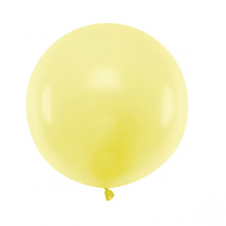 Balon gigant STRONG OLBRZYM okrągły 60 cm - Pastel Light Yellow - jasnożółty