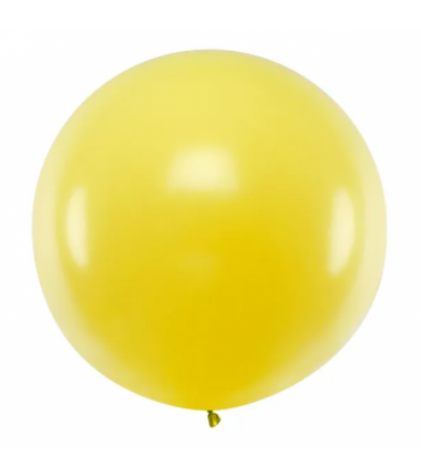 Balon gigant STRONG OLBRZYM okrągły 1 m - Pastel Yellow - żółty