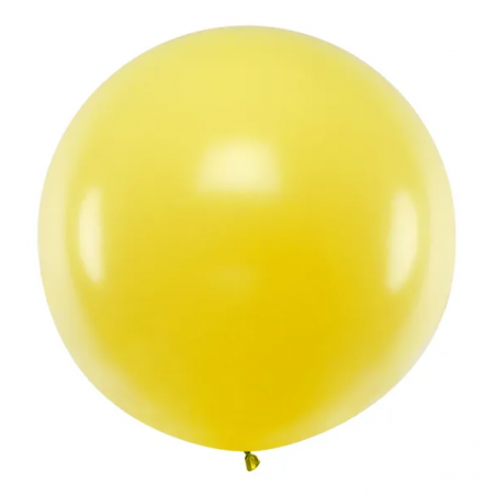 Balon gigant STRONG OLBRZYM okrągły 1 m - Pastel Yellow - żółty