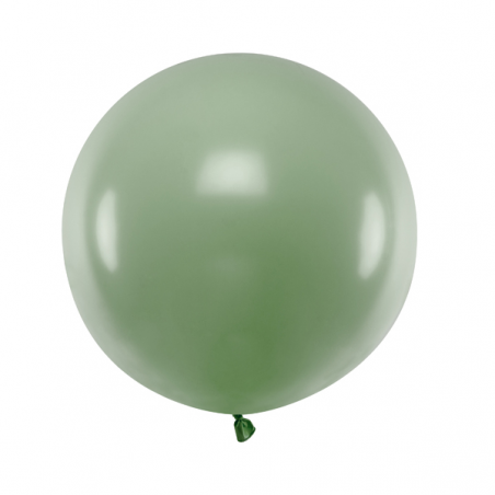 Balon gigant STRONG OLBRZYM okrągły 1 m - Pastel Rosemary Green - oliwkowy