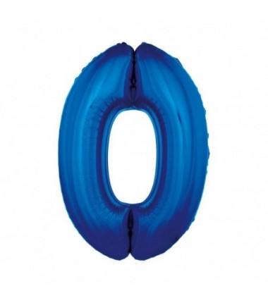 Balon foliowy Cyfra 0 - 92 cm - Niebieski granatowy