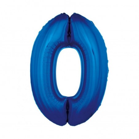 Balon foliowy Cyfra 0 - 92 cm - Niebieski granatowy