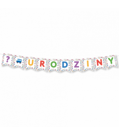 GIRLANDA NA URODZINY 1-9 - AUTA