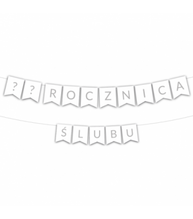 Girlanda 1-99 Rocznica Ślubu - Srebrna