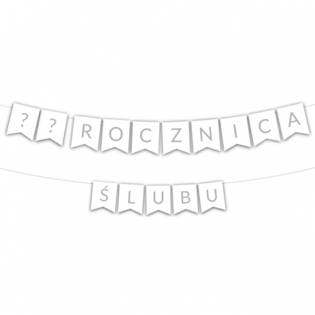 Girlanda 1-99 Rocznica Ślubu - Srebrna