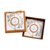 Kartka Okolicznościowa w Pudełku na Komunię - Eco Vintage - Heksagon i Róża