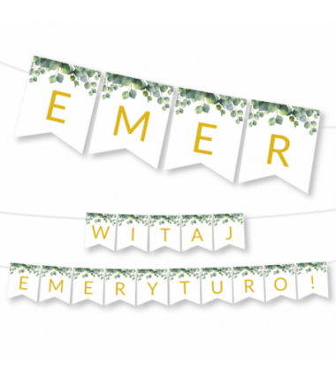 Girlanda - WITAJ EMERYTURO! - Eukaliptus 3