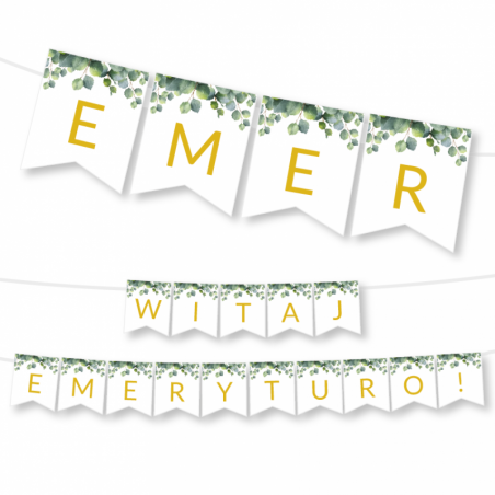 Girlanda - WITAJ EMERYTURO! - Eukaliptus 3
