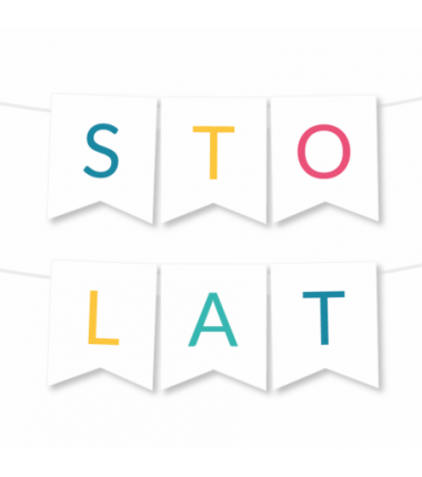 Girlanda - STO LAT - Kolorowa