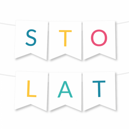 Girlanda - STO LAT - Kolorowa