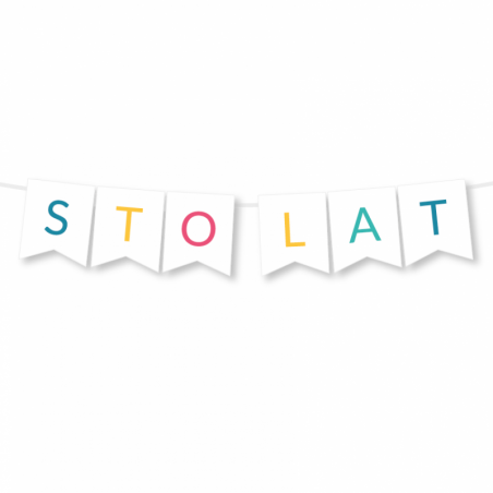 Girlanda - STO LAT - Kolorowa
