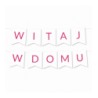 Girlanda Witaj w Domu - Proste Litery Różowe
