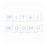 Girlanda Witaj w Domu - Proste Litery Jasny Niebieski