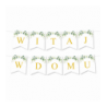 Girlanda Witaj w Domu - Proste Litery Biała Lilia