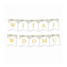 Girlanda Witaj w Domu - Proste Litery Biała Piwonia