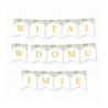 Girlanda Witaj w Domu Imię - Proste Litery Biała Piwonia