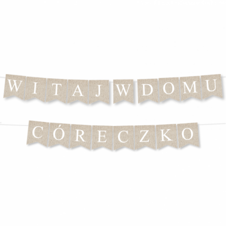 Girlanda Witaj w Domu Córeczko - Kraft