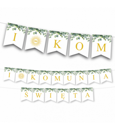 Girlanda I Komunia Święta - Eukaliptus 3