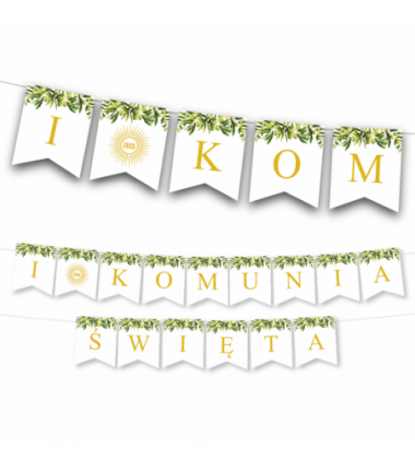 Girlanda I Komunia Święta - Oliwki