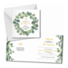 Zaproszenie na KOMUNIĘ ŚWIĘTĄ dla OJCA CHRZESTNEGO + IMIĘ dziecka - eukaliptus 3 PERSONALIZOWANE
