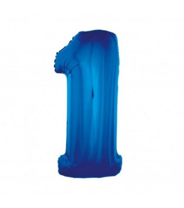Balon foliowy Cyfra 1 - 92 cm - Niebieski granatowy