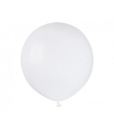 Balon Gemar 48 cm - 19" - pastelowy biały White G19/01 - 1 sztuka