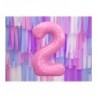 Balon foliowy Cyfra 2 - 86 cm - Różowy