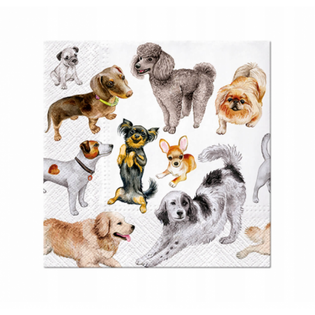 Serwetki Dogs Happiness - psy - 20 szt.