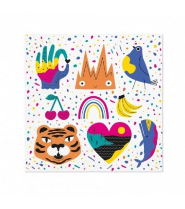Serwetki Doodle Friends - urodzinowe - 20 szt.