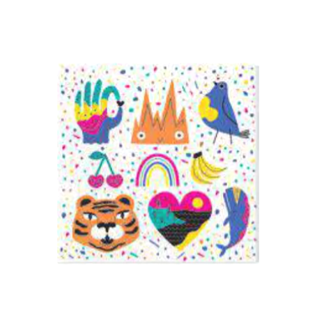 Serwetki Doodle Friends - urodzinowe - 20 szt.