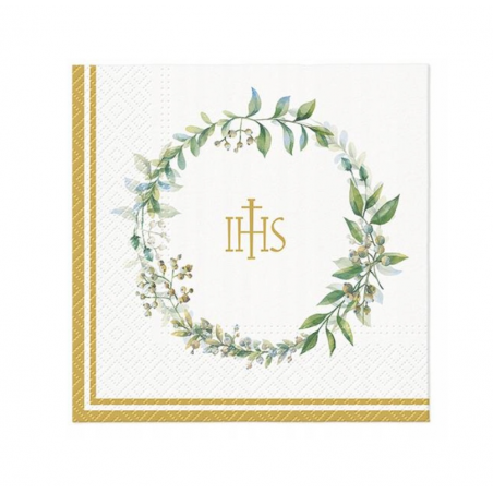 Serwetki komunijne First communion herbal - 20 szt.