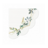 Serwetki okrągłe Leaves Frame - listki - 12 sztuk