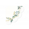 Serwetki okrągłe Leaves Frame - listki - 12 sztuk