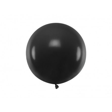 Balon gigant STRONG OLBRZYM okrągły 60 cm - Pastel Black - czarny