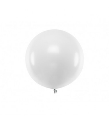 Balon gigant STRONG OLBRZYM okrągły 60 cm - Pastel Pure White - biały