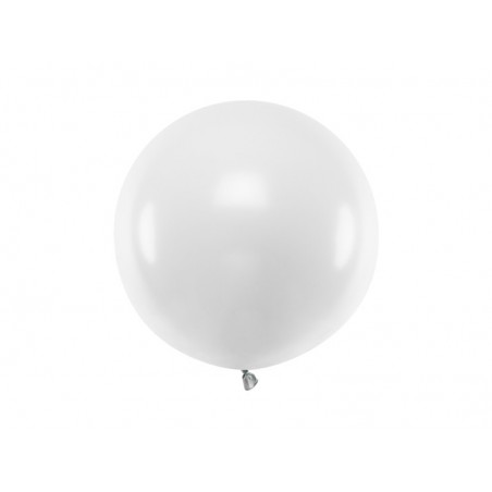 Balon gigant STRONG OLBRZYM okrągły 60 cm - Pastel Pure White - biały