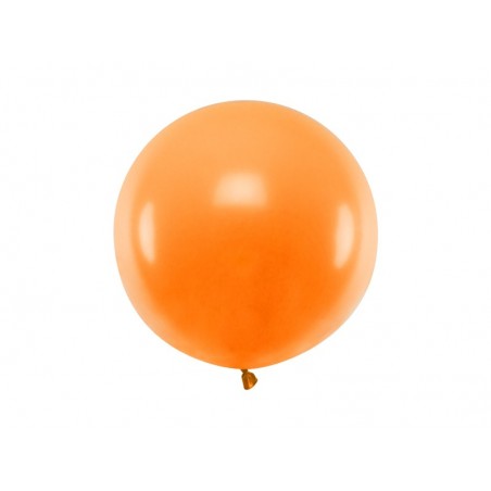 Balon gigant STRONG OLBRZYM okrągły 60 cm - Pastel Mandarin Orange - mandarynkowy