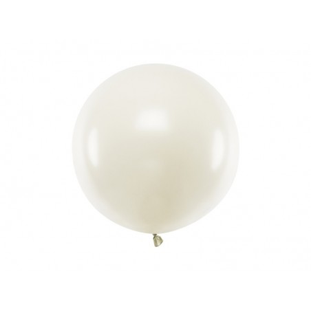 Balon gigant STRONG OLBRZYM okrągły 60 cm - Pastel Light Cream - kremowy