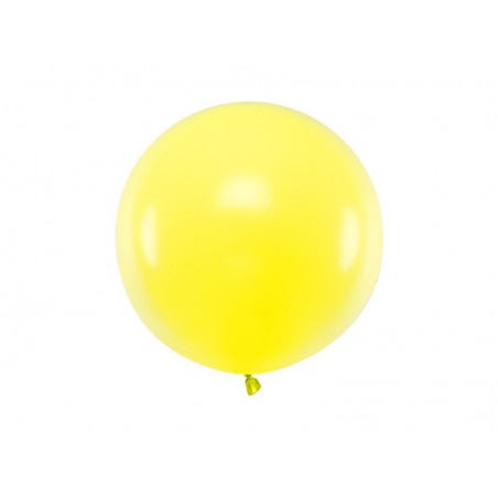 Balon gigant STRONG OLBRZYM okrągły 60 cm - Pastel Lemon Zest - cytrynowy